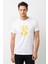 Aşk 5 Vakittir Baskılı Beyaz Erkek Örme Tshirt 1