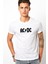 Acdc Logo Beyaz Baskılı Beyaz Erkek Örme Tshirt 1