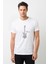 Notalar Gitar Music Müzik Baskılı Beyaz Erkek Örme Tshirt 1