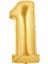 90 Cm Gold Renk Rakamlı Folyo Balon 1 Numara. 1