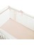 Bebek Beşik Fırfırlı Bumper/Yan Koruma Seti 60 x 120 cm Kırık Beyaz-Somon/pudra 2