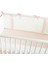 Bebek Beşik Fırfırlı Bumper/Yan Koruma Seti 60 x 120 cm Kırık Beyaz-Somon/pudra 3