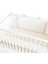 Bebek Beşik Fırfırlı Bumper/Yan Koruma Seti 60 x 120 cm Kırık Beyaz-Bej 3
