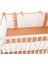 Bebek Beşik Fırfırlı Bumper/Yan Koruma Seti 60 x 120 cm Kırık Beyaz-Açık Tarçın 2
