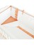 Bebek Beşik Fırfırlı Bumper/Yan Koruma Seti 60 x 120 cm Kırık Beyaz-Açık Tarçın 4