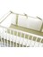 Bebek Beşik Fırfırlı Bumper/Yan Koruma Seti 60 x 120 cm Kırık Beyaz-Yeşil 2