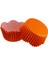 Cupcake Kalıbı Pet Kapsül Dalgalı Kek Kalıbı 65X38 mm - 100 Adet Turuncu 1