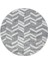 Modern Dekoratif Bukleli kabartmalı 3D Zigzag Gri Oturma odası Salon Halısı Yuvarlak 1