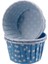 Cupcake Kalıbı Orta Boy 50*39 mm - 50 Adet Puantiyeli Mavi 1