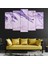 ZEVAHİR MOBİLYA DEKORASYON Zevahir 5 Parça Mdf Mor Beyaz Modern Tablo 1