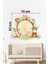 Kütükte Sevimli Hayvanlar Çocuk Bebek Odası Duvar STICKER(60X70CM) 3