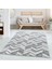 Modern Dekoratif Bukleli kabartmalı 3 boyutlu Zigzag Desenli Gri Oturma odası Salon Halısı 1