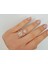 Toplam 1,20 Karat Pırlanta ve Beyaz Topaz Tektaş Yüzük 0441R0022 5