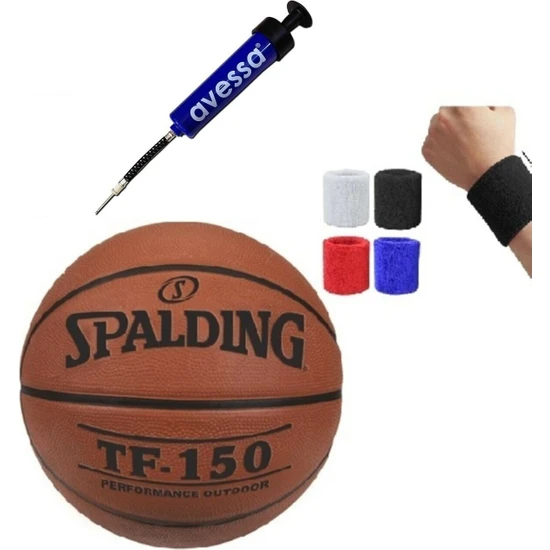 Spalding TF-150 Outdoor Fiba Logolu Basketbol Topu + Pompa + Havlu Bileklik