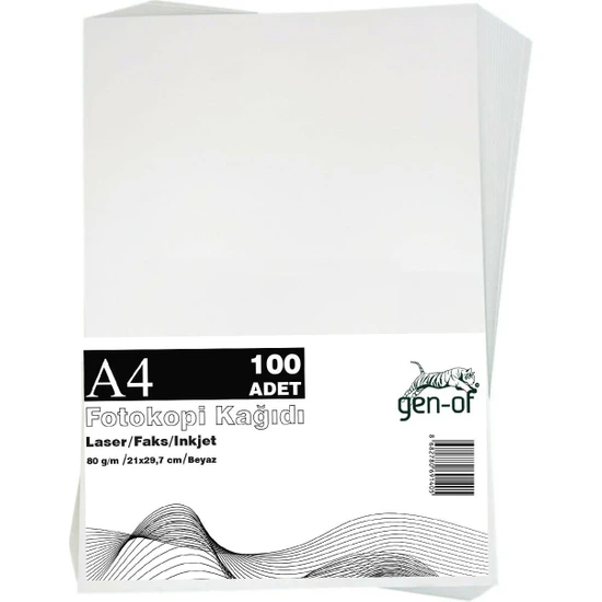 Gen-Of A4 80 G/m² Fotokopi Kağıdı 100'lü