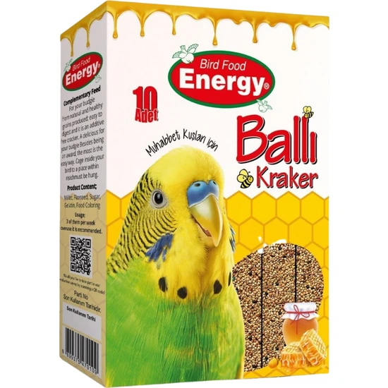 Energy Muhabbet Kuşu Ballı Kraker-2 Kutu
