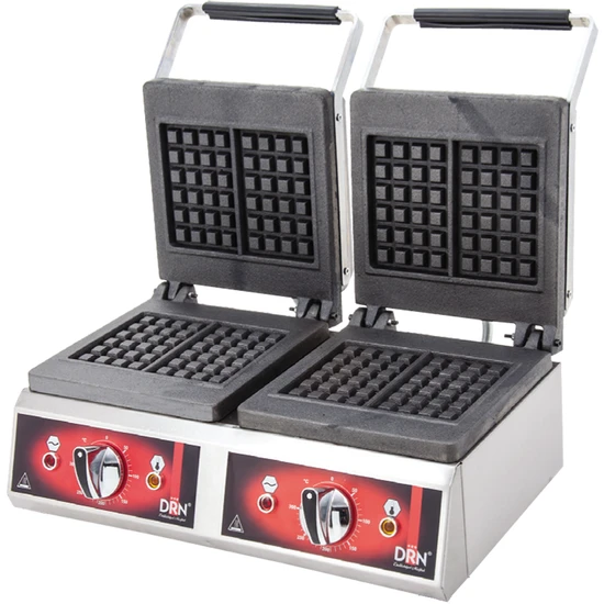 Drn Waffle Makinası - Çift Kare - Elektrikli
