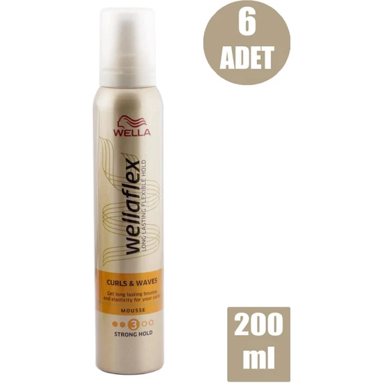 Wella Flex Curls Bukle Saç Köpüğü 200 ml 6 Adet