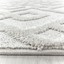 Modern Dekoratif yumuşak Bukleli kabartmalı 3D Krem Oturma odası Salon Halısı Yuvarlak 2