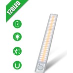 Exeo Şarjlı 120 LED Dolap Işığı Mutfak Tezgah Altı Sensörlü Işık