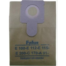 Fakir E 100 E 112 E 115 E 200 Süpürge Toz Torbası Kagıt 10 Adet