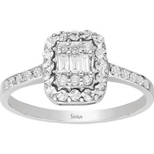 Sirius F Renk 0,25 Karat Baget Pırlanta Yüzük 0441R0033