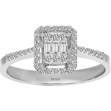 Sirius E Renk 0,30 Karat Baget Pırlanta Yüzük 0441R0036