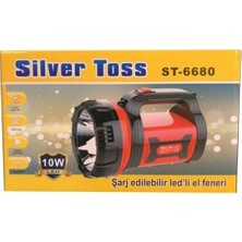 Silver Toss ST-6680 Şarj Edilebilir Ledli Projektör El Feneri