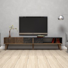 Variant Mobilya Variant Milan Alt Tv Ünitesi - Ceviz / Siyah Mermer