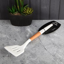 Perotti Bambu Saplı Silikon Beyaz Spatula 12499