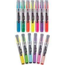 Serve Likit Kalem Tipi Fosforlu Kalem 13 Renk Tam Set + Boyanabilir Kalem Kutu Ice Cream