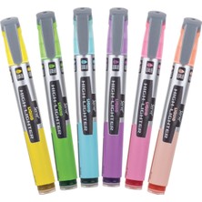 Serve Likit Kalem Tipi Fosforlu Kalem Pastel 6 Renk Set + Boyanabilir Kalem Kutu Music