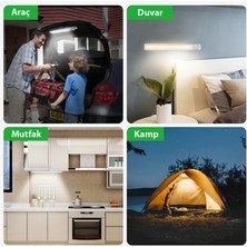 Exeo Şarjlı 120 LED Dolap Işığı Mutfak Tezgah Altı Sensörlü Işık