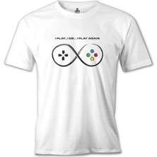 Lord T-Shirt Play And Die Beyaz Erkek Tshirt