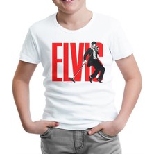 Lord T-Shirt Elvis Presley - Rock'n Roll Beyaz Çocuk Tshirt