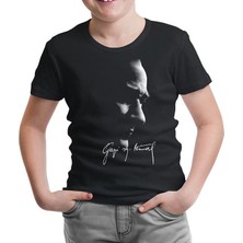 Lord T-Shirt Atatürk - Gazi Imza Siyah Çocuk Tshirt