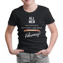 Lord T-Shirt Best Are Born In February Siyah Çocuk Tshirt