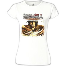 Lord T-Shirt Attack On Titan Beyaz Bayan Tshirt