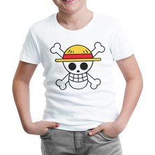 Lord T-Shirt One Piece - Logo Beyaz Çocuk Tshirt