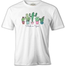 Lord T-Shirt You Get Stuck By A Cactus Beyaz Erkek Tshirt