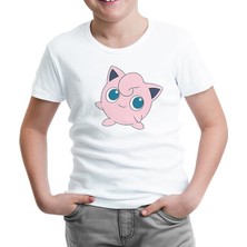 Lord T-Shirt Pokemon - Jigglypuff Beyaz Çocuk Tshirt