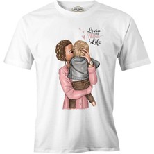 Lord T-Shirt Mom Life Anneler Günü Beyaz Unisex Tshirt