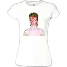 Lord T-Shirt David Bowie Beyaz Bayan Tshirt