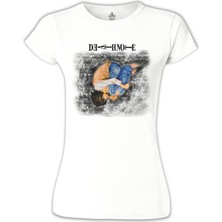 Lord T-Shirt Death Note - Upside Down Beyaz Bayan Tshirt
