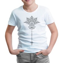 Lord T-Shirt Tattoo - Flower Arrow Beyaz Çocuk Tshirt