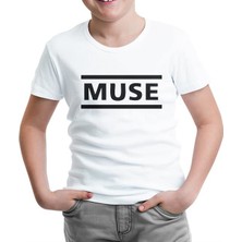 Lord T-Shirt Muse - Logo Beyaz Çocuk Tshirt
