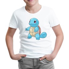 Lord T-Shirt Pokemon - Squirtle Beyaz Çocuk Tshirt