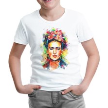 Lord T-Shirt Frida Kahlo 2 Beyaz Çocuk Tshirt