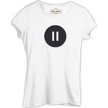 Lord T-Shirt Stop With Circle Beyaz Bayan Tshirt