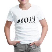 Lord T-Shirt Tenis Player Evolution Beyaz Çocuk Tshirt